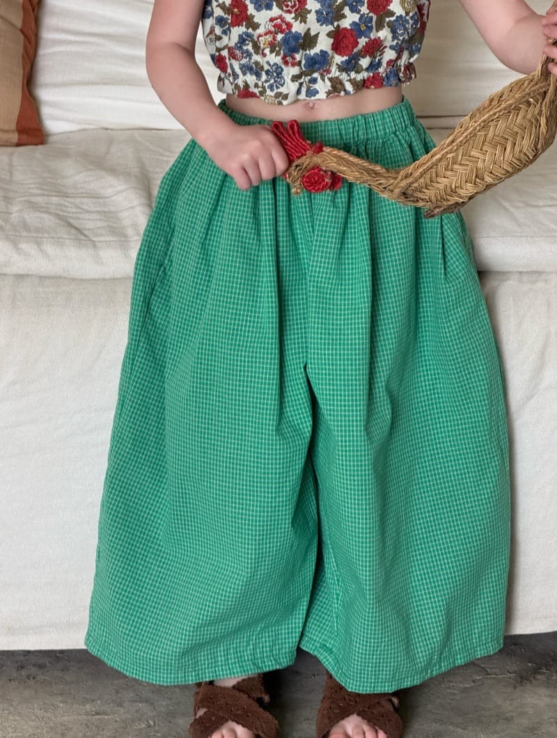 Solid Cotton Linen Wide Pants シンプル ロングパンツ【mh0012787】 Green / 90cm Chengle ロングパンツ・スウェットパンツ