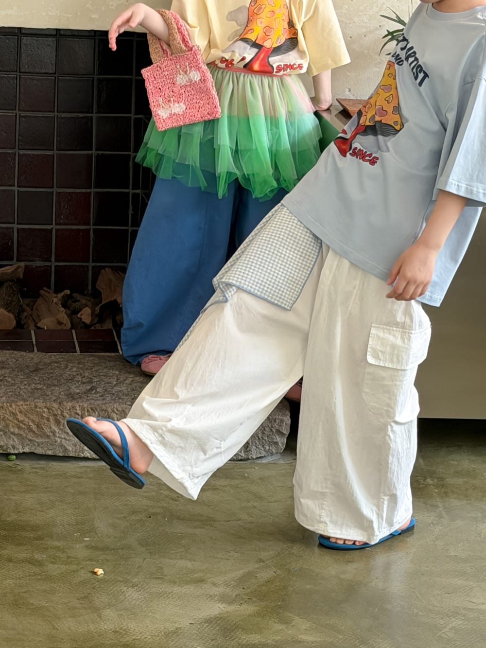 Solid Wide-Leg Pants カジュアル ロングパンツ【mh0013122】 KUMAI.KIDS ロングパンツ・スウェットパンツ