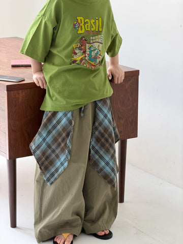 Solid Wide-Leg Pants カジュアル ロングパンツ【mh0013122】 KUMAI.KIDS ロングパンツ・スウェットパンツ