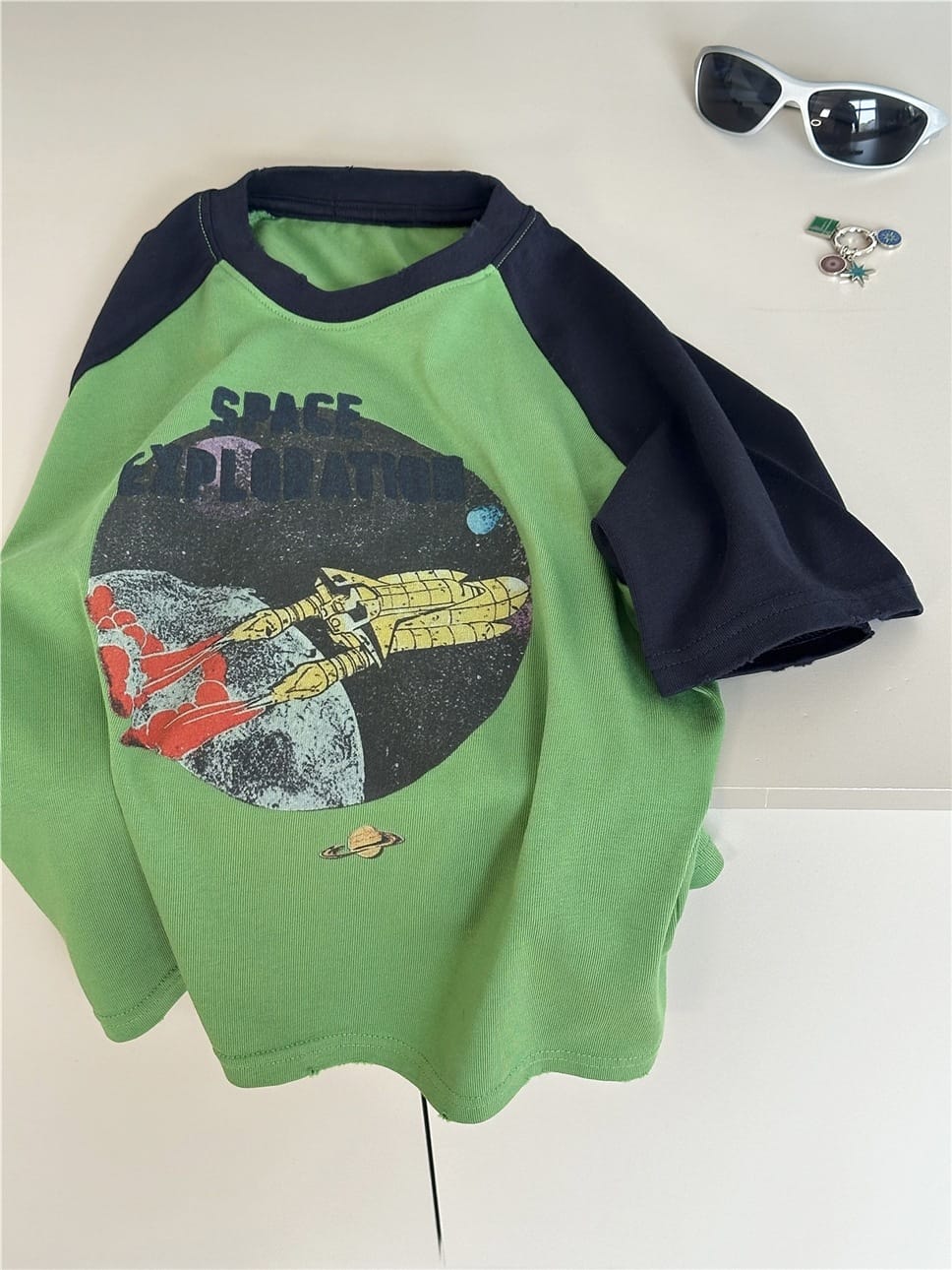 Space Explorer Raglan T-shirt ラグラン 宇宙 Tシャツ【mh0012944】 snidols 半袖Tシャツ