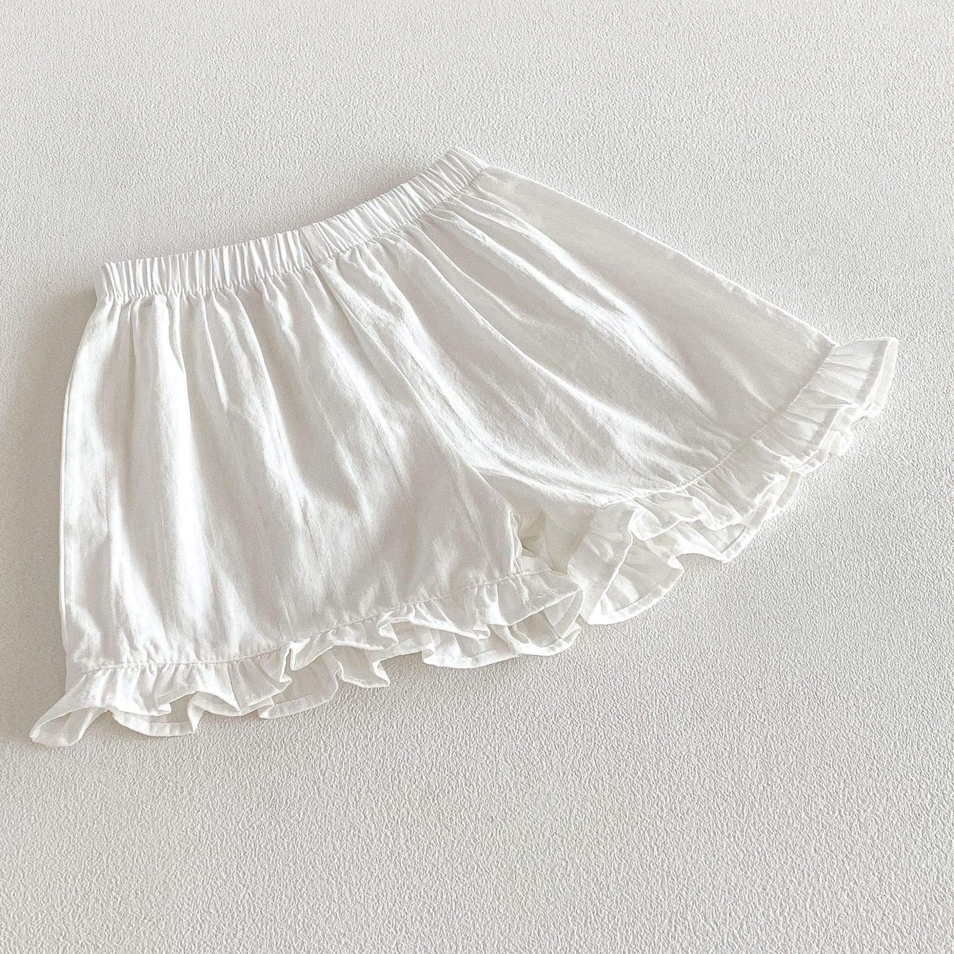 Spaghetti Strap Plaid Top Lace Shorts Set ラッフル ノースリーブチュニック ショートパンツ【mh0013421】 angou ノースリーブセットアップ