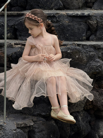 Spaghetti Strap Tulle Princess Dress チュール キャミソールワンピース【mh0013411】 Jianzidan ノースリーブワンピース