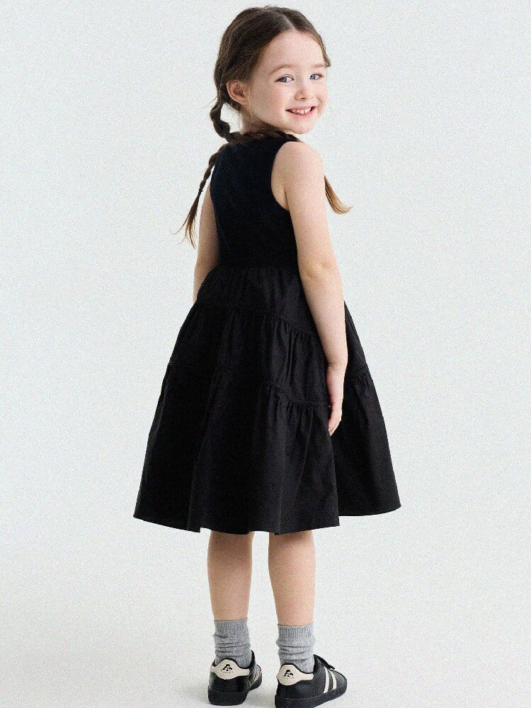 Spliced Tiered Tank Dress ノースリーブ ティアードワンピース【mh0013175】 yunerma ノースリーブワンピース