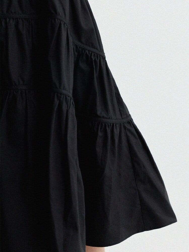 Spliced Tiered Tank Dress ノースリーブ ティアードワンピース【mh0013175】 yunerma ノースリーブワンピース