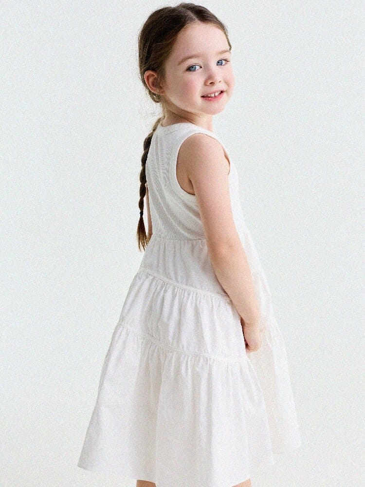 Spliced Tiered Tank Dress ノースリーブ ティアードワンピース【mh0013175】 yunerma ノースリーブワンピース