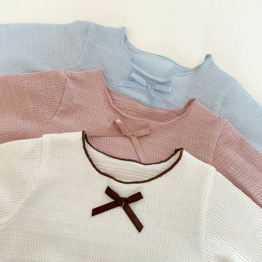 Splicing Pattern Long Sleeve Romper パッチワーク 長袖ロンパース【mh0012303】 yi nian ni