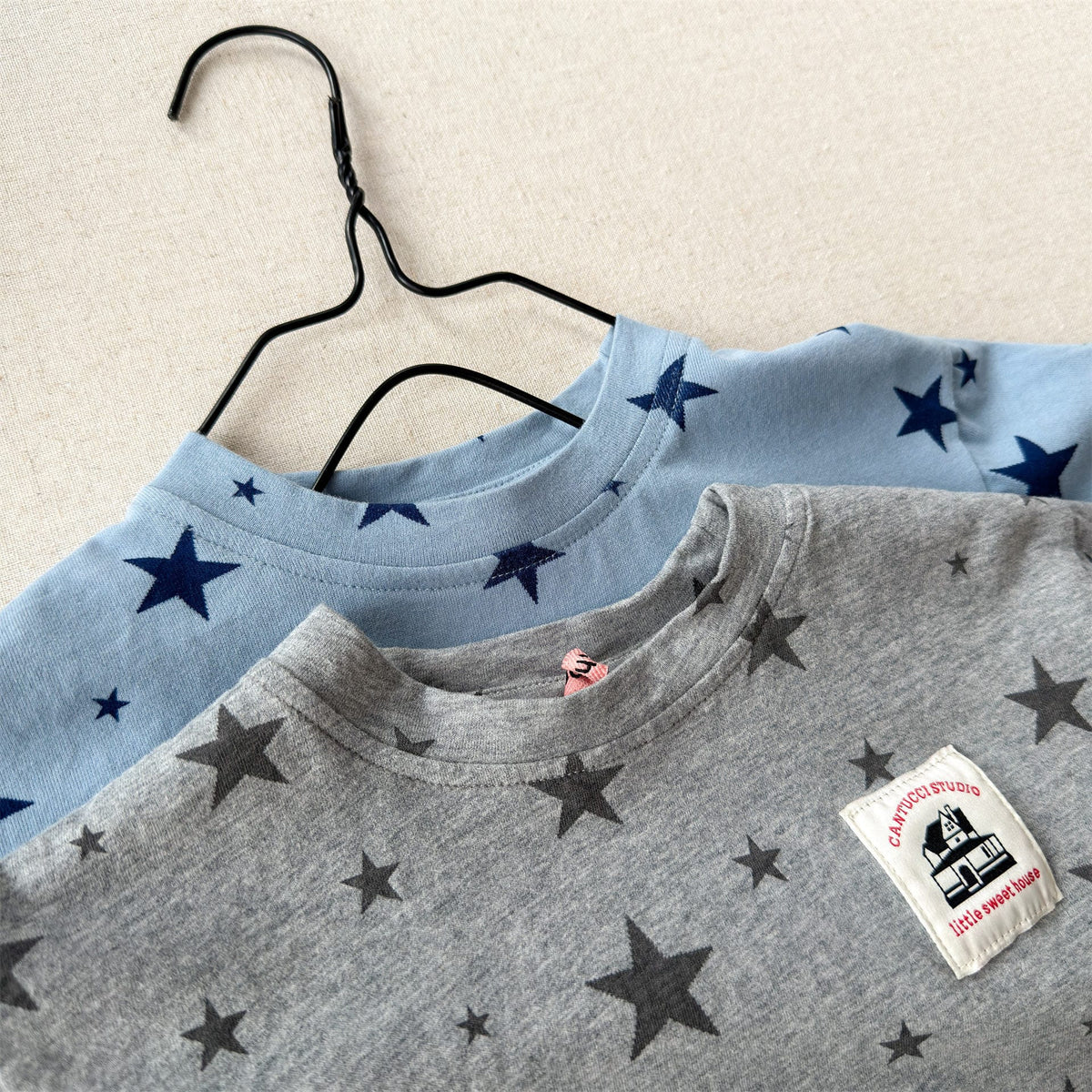 Star Print Crew Neck T-Shirt スタープリント 半袖Tシャツ【mh0013227】 ADbaby 半袖Tシャツ