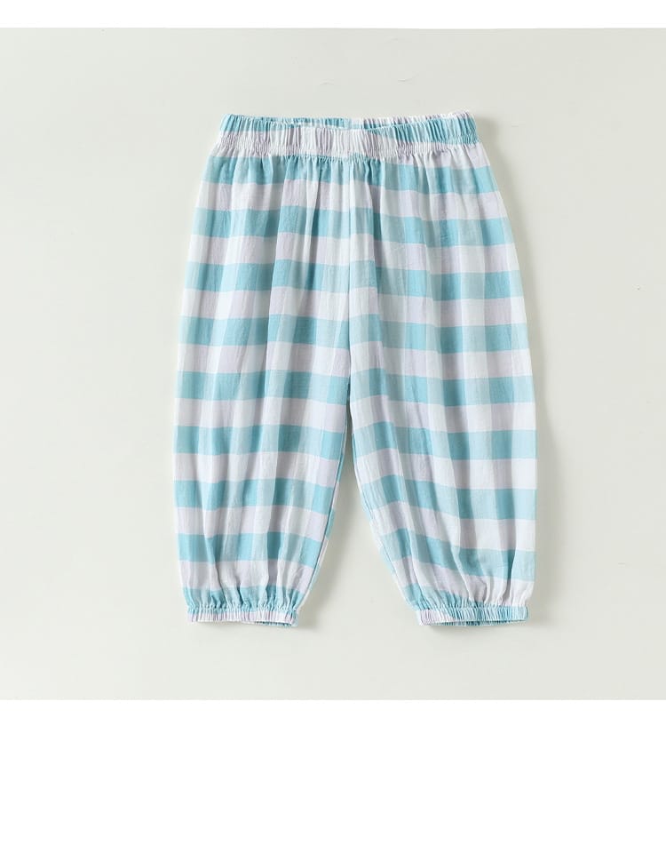 Star Print Plaid Slouchy Jogger Pants チェック ロングパンツ【mh0013492】 Beitaoya ロングパンツ・スウェットパンツ