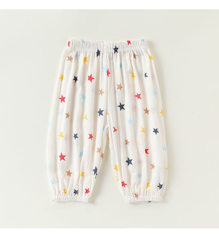 Star Print Plaid Slouchy Jogger Pants チェック ロングパンツ【mh0013492】 Beitaoya ロングパンツ・スウェットパンツ