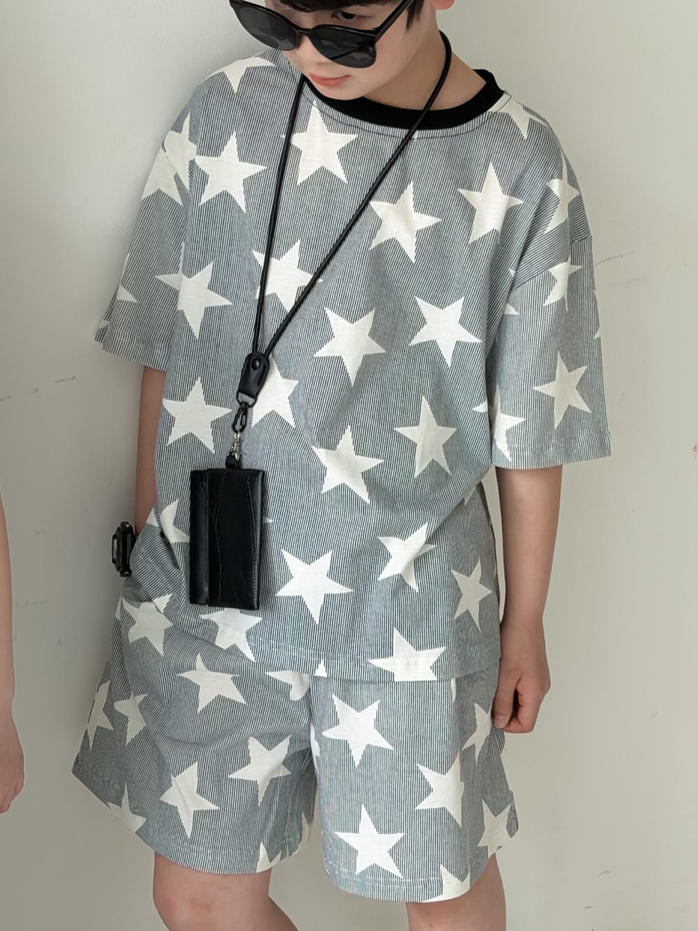 Star Print Separates スター 半袖Tシャツ ショートパンツ ノースリーブオールインワン【mh0013126】 Set / 100cm KUMAI.KIDS 半袖セットアップ