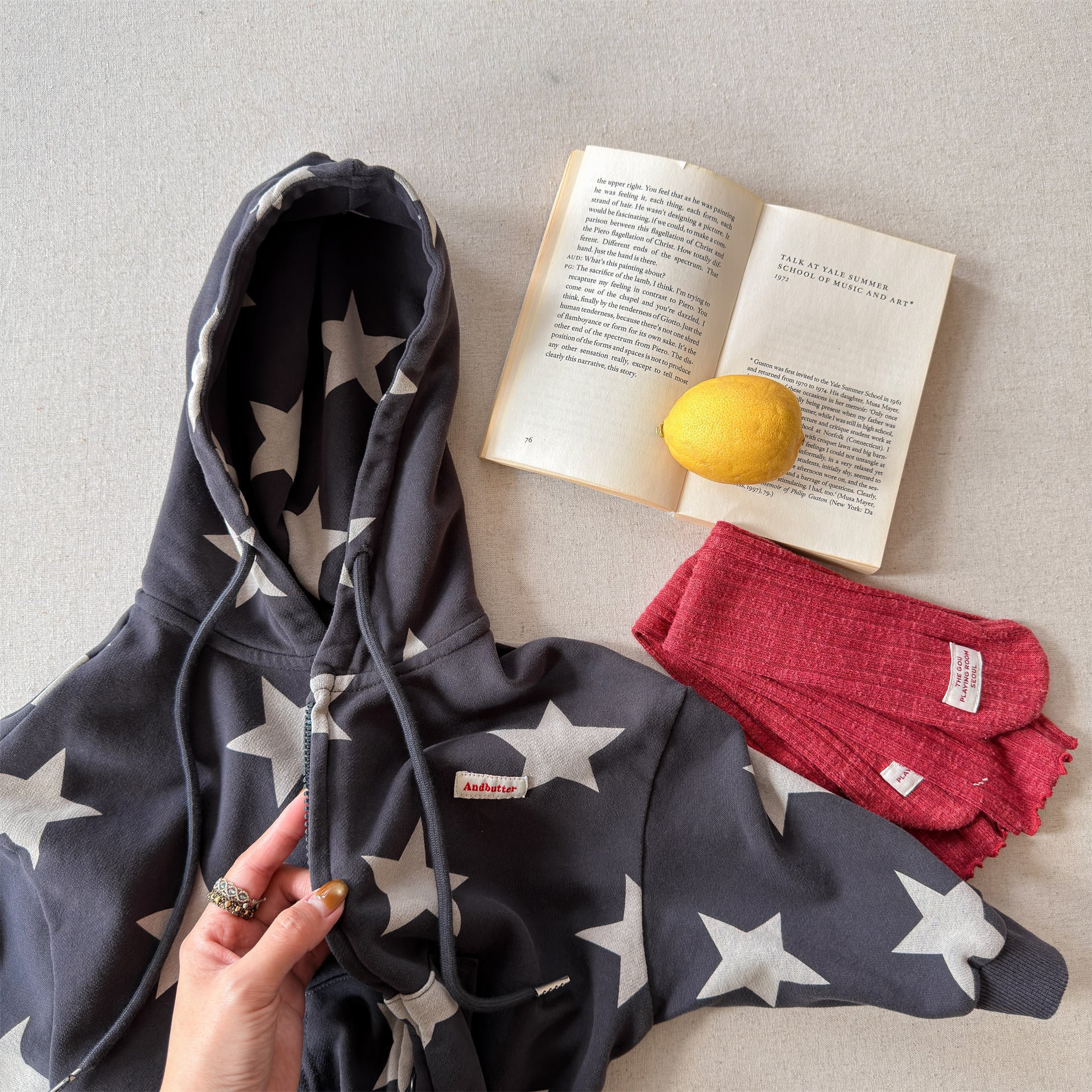 Star Print Zip Up Hoodie 星柄 プリント ジップアップ パーカー【mh0012448】 ADbaby カーディガン・パーカー