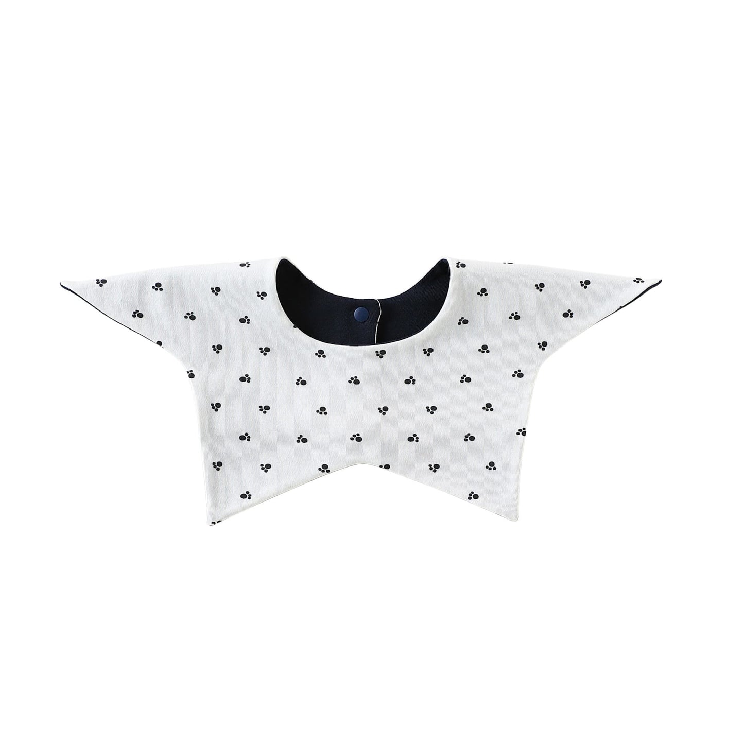 Star Shape 360 Degree Rotating Cotton ストライプ スター スタイ【mh0012775】 White footprint / One Size Beitaoya よだれかけ