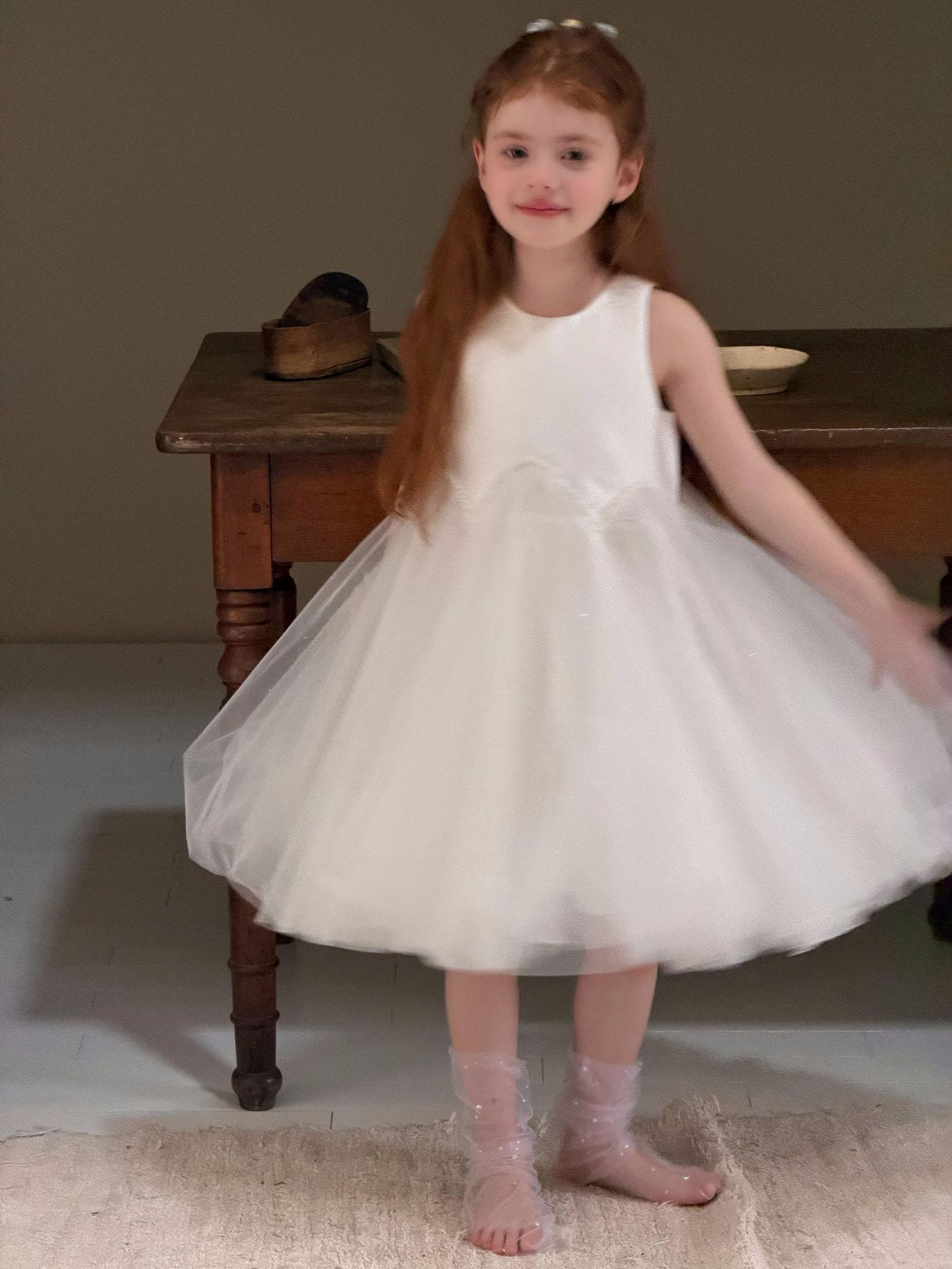 Starlight Tulle Princess Dress ホワイト ノースリーブワンピース【mh0012889】 Jianzidan ノースリーブワンピース