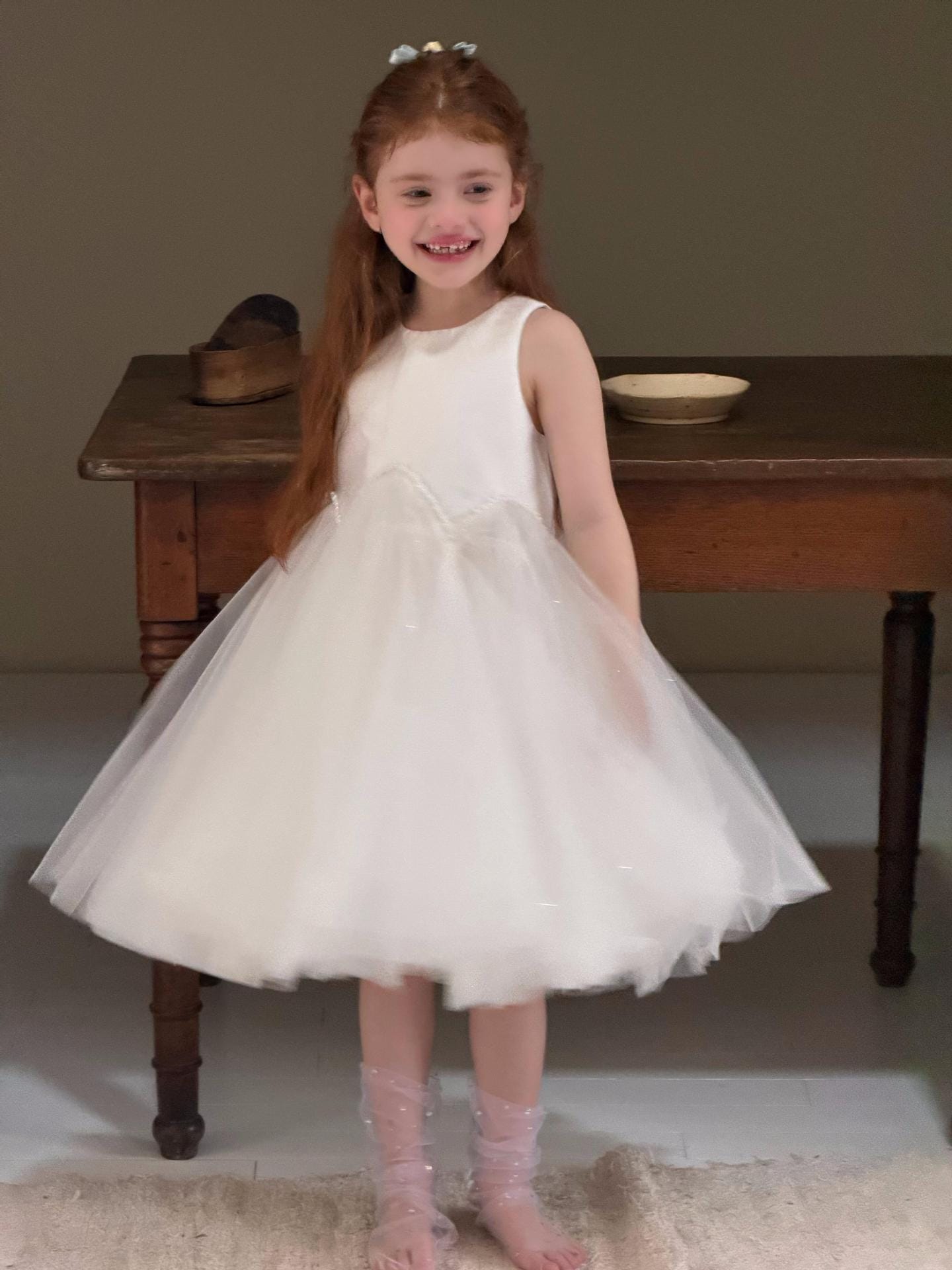 Starlight Tulle Princess Dress ホワイト ノースリーブワンピース【mh0012889】 Jianzidan ノースリーブワンピース