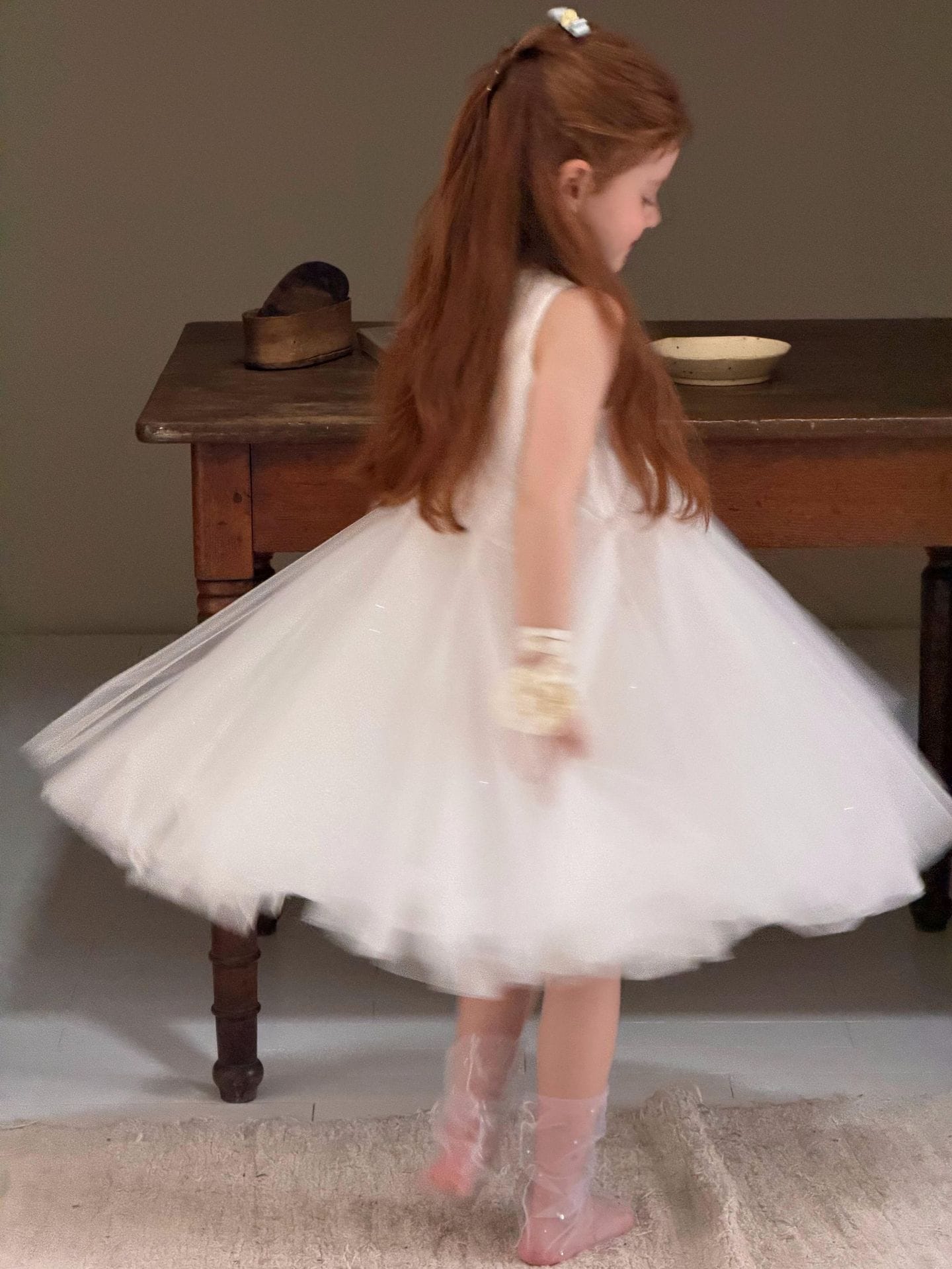 Starlight Tulle Princess Dress ホワイト ノースリーブワンピース【mh0012889】 Jianzidan ノースリーブワンピース