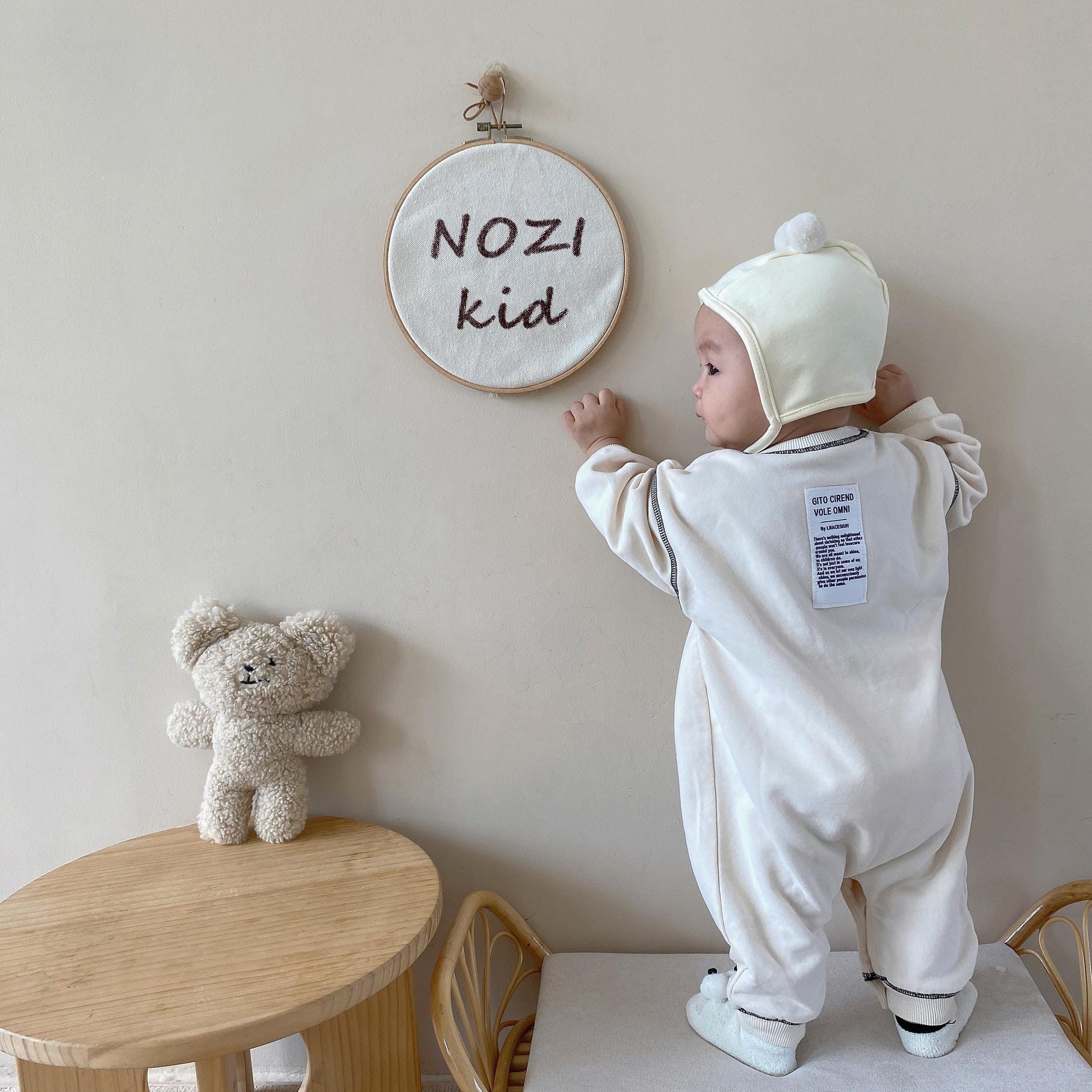 Stitch Jumpsuit ステッチ 長袖 ロンパース【mh0000385】 nozi. 長袖ロンパース