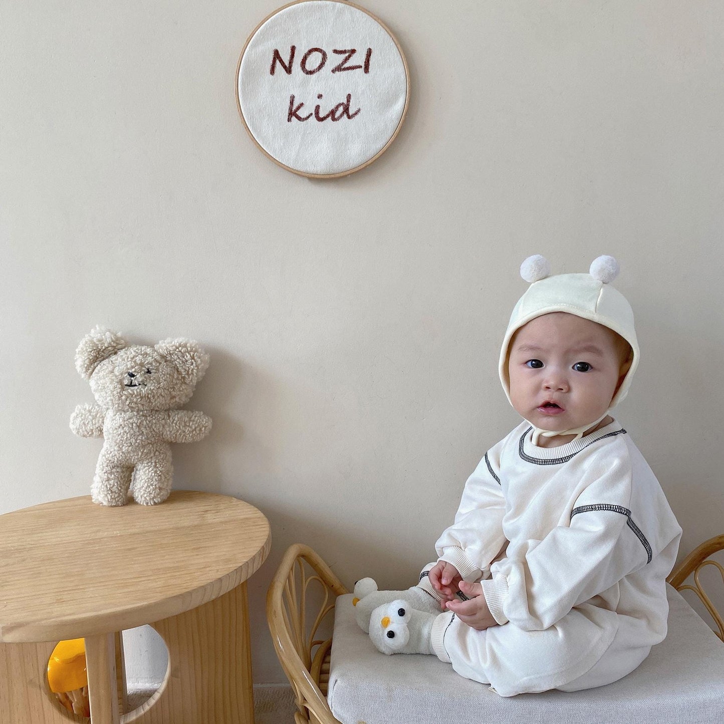 Stitch Jumpsuit ステッチ 長袖 ロンパース【mh0000385】 nozi. 長袖ロンパース