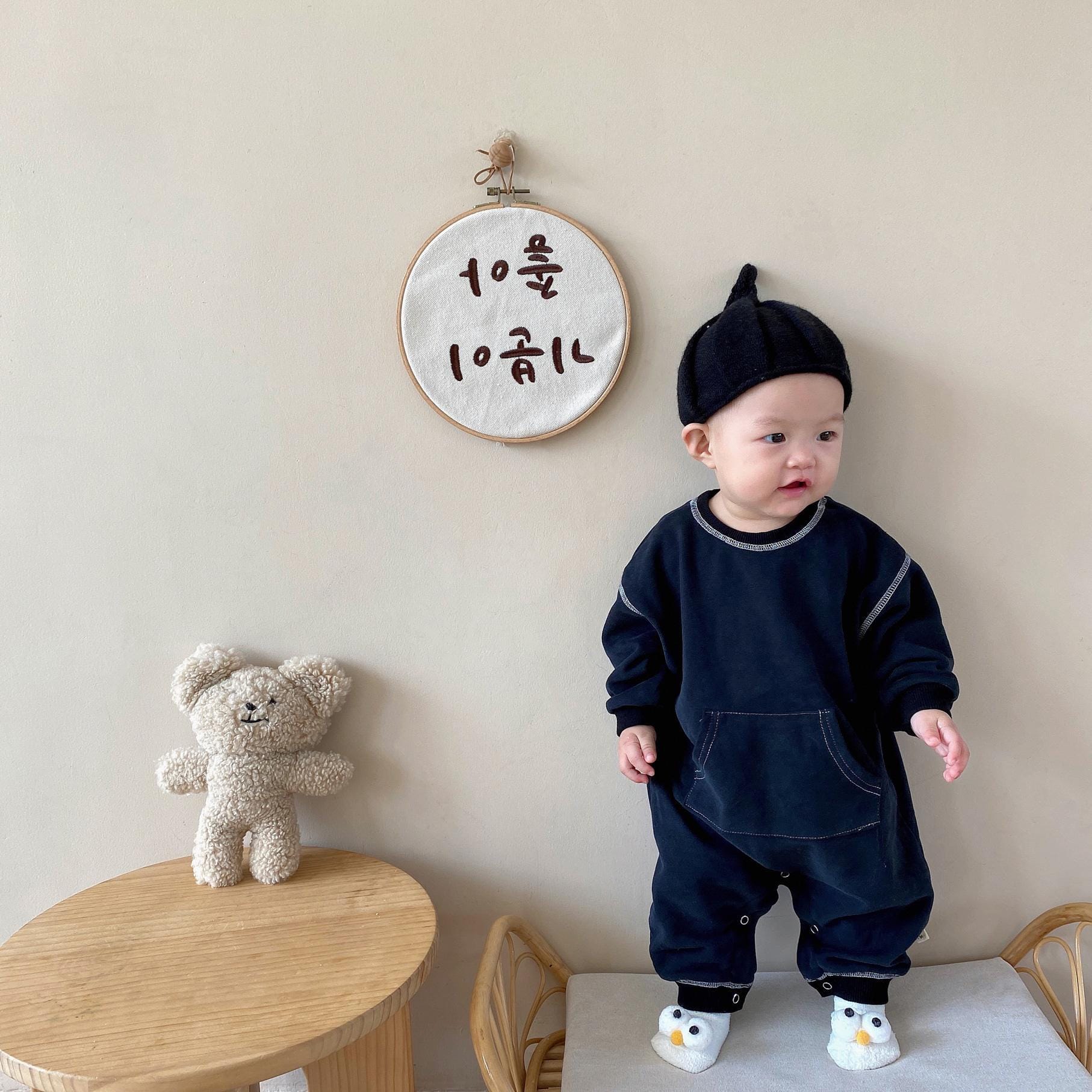 Stitch Jumpsuit ステッチ 長袖 ロンパース【mh0000385】 nozi. 長袖ロンパース