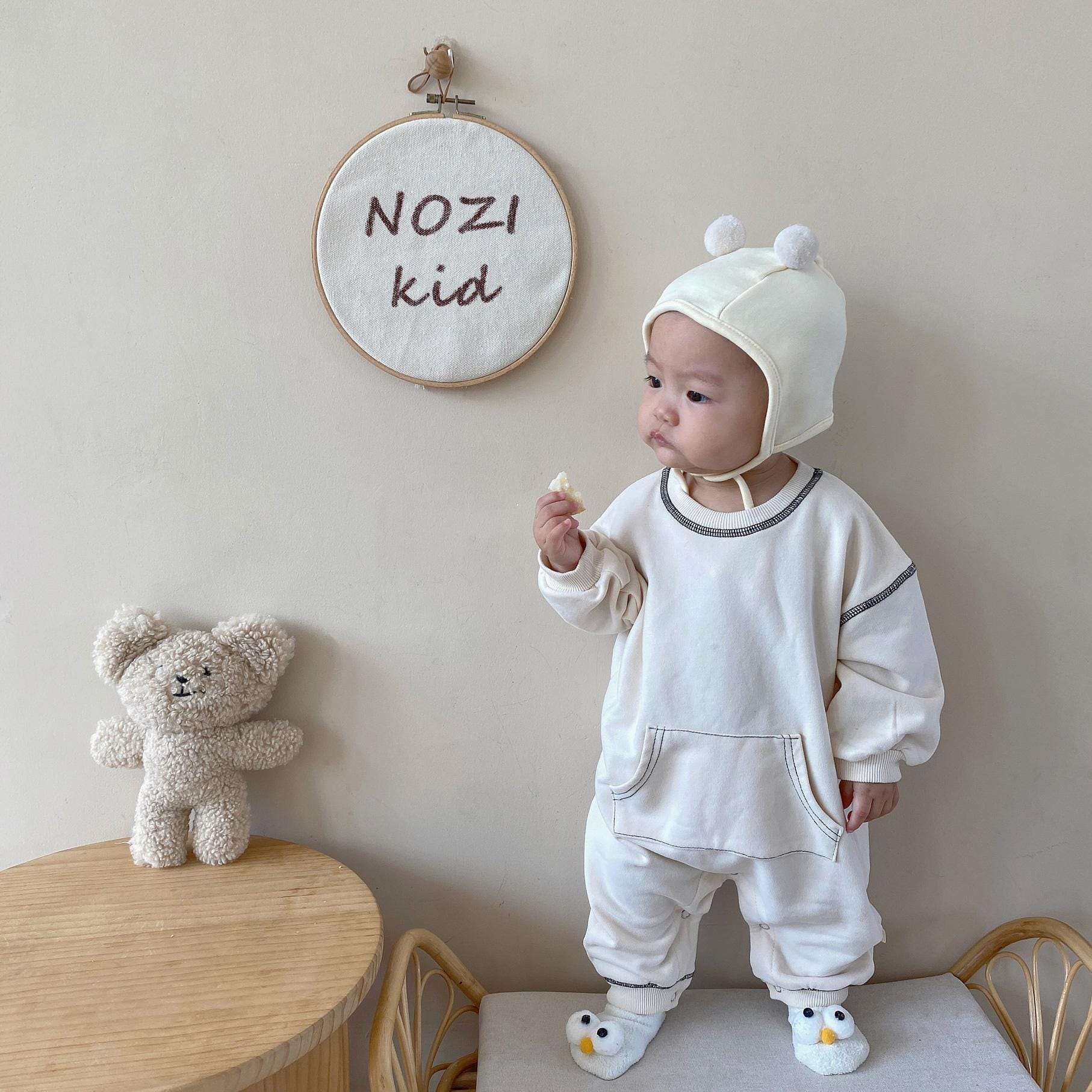 Stitch Jumpsuit ステッチ 長袖 ロンパース【mh0000385】 nozi. 長袖ロンパース