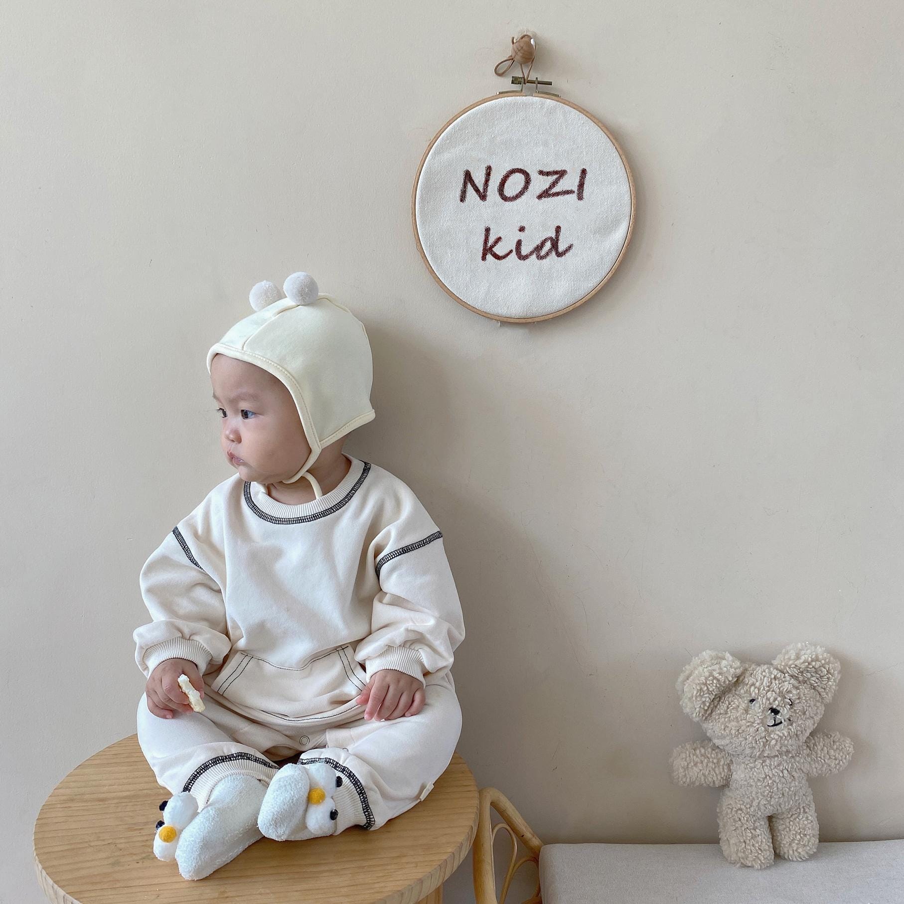 Stitch Jumpsuit ステッチ 長袖 ロンパース【mh0000385】 nozi. 長袖ロンパース