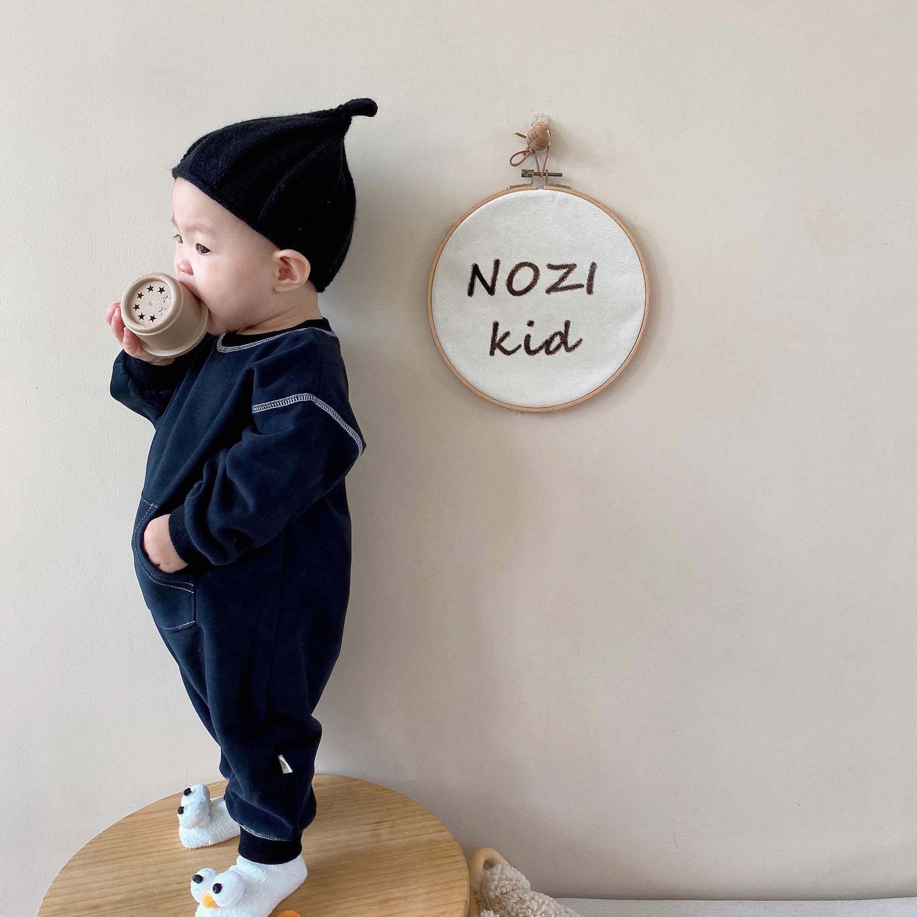 Stitch Jumpsuit ステッチ 長袖 ロンパース【mh0000385】 nozi. 長袖ロンパース