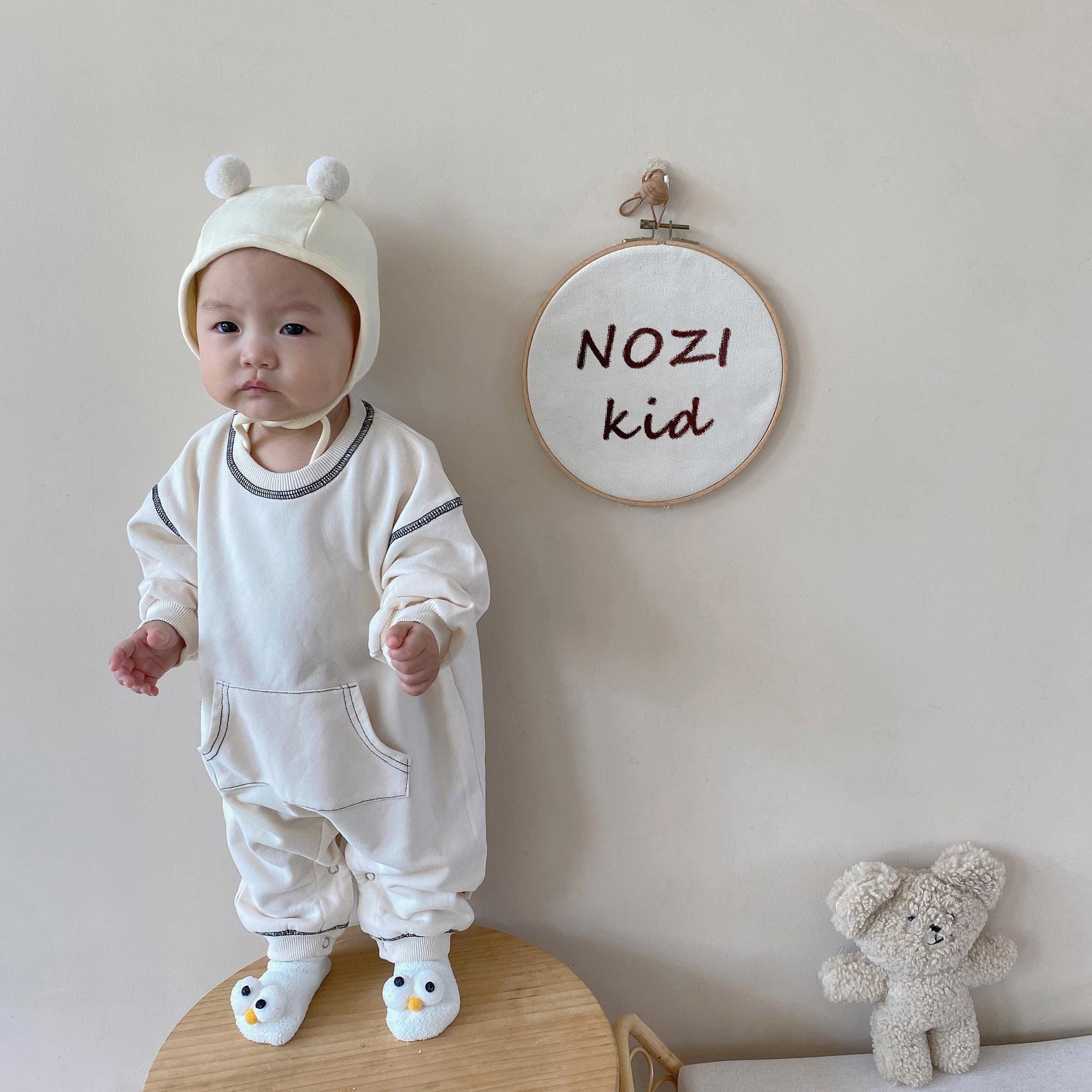 Stitch Jumpsuit ステッチ 長袖 ロンパース【mh0000385】 nozi. 長袖ロンパース