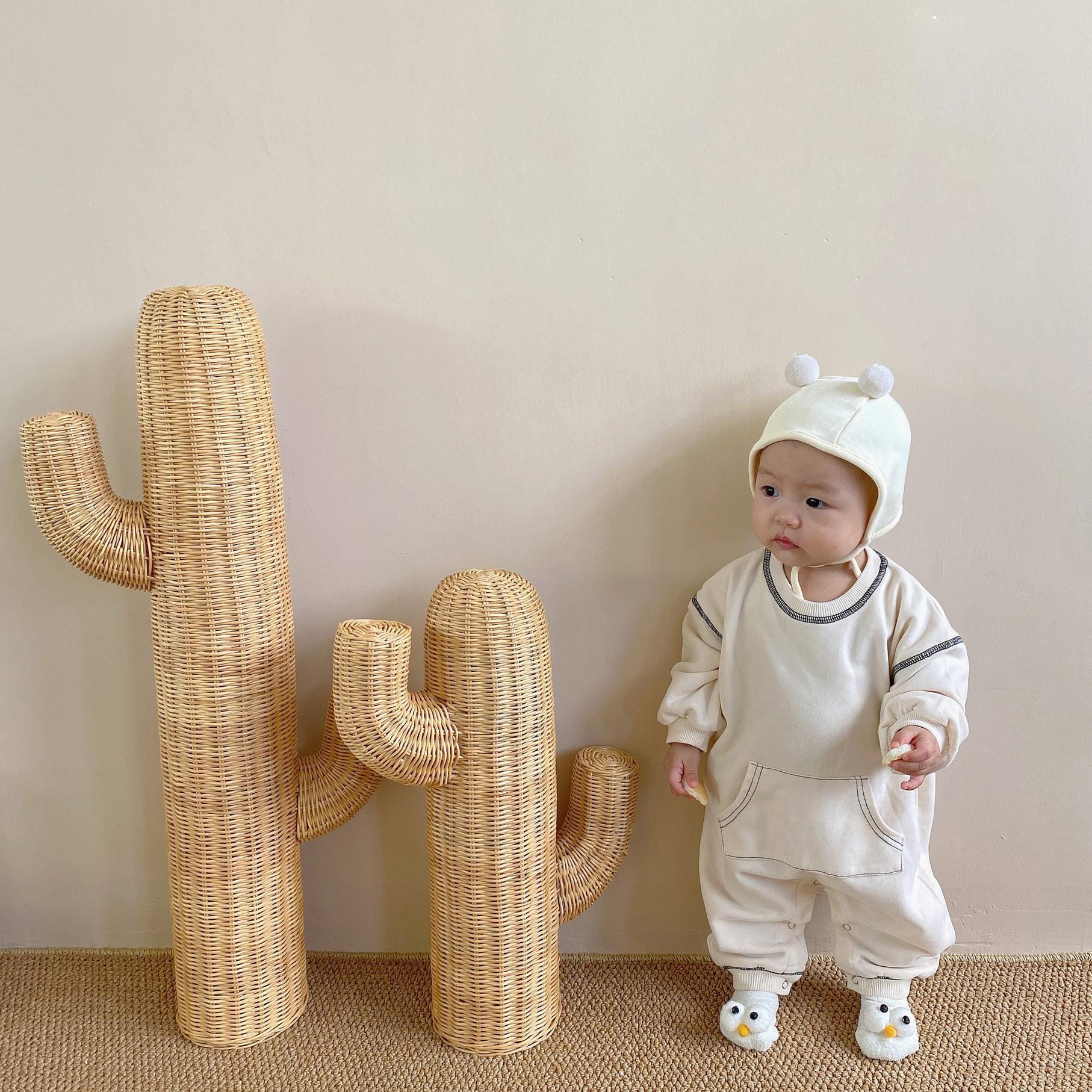 Stitch Jumpsuit ステッチ 長袖 ロンパース【mh0000385】 nozi. 長袖ロンパース