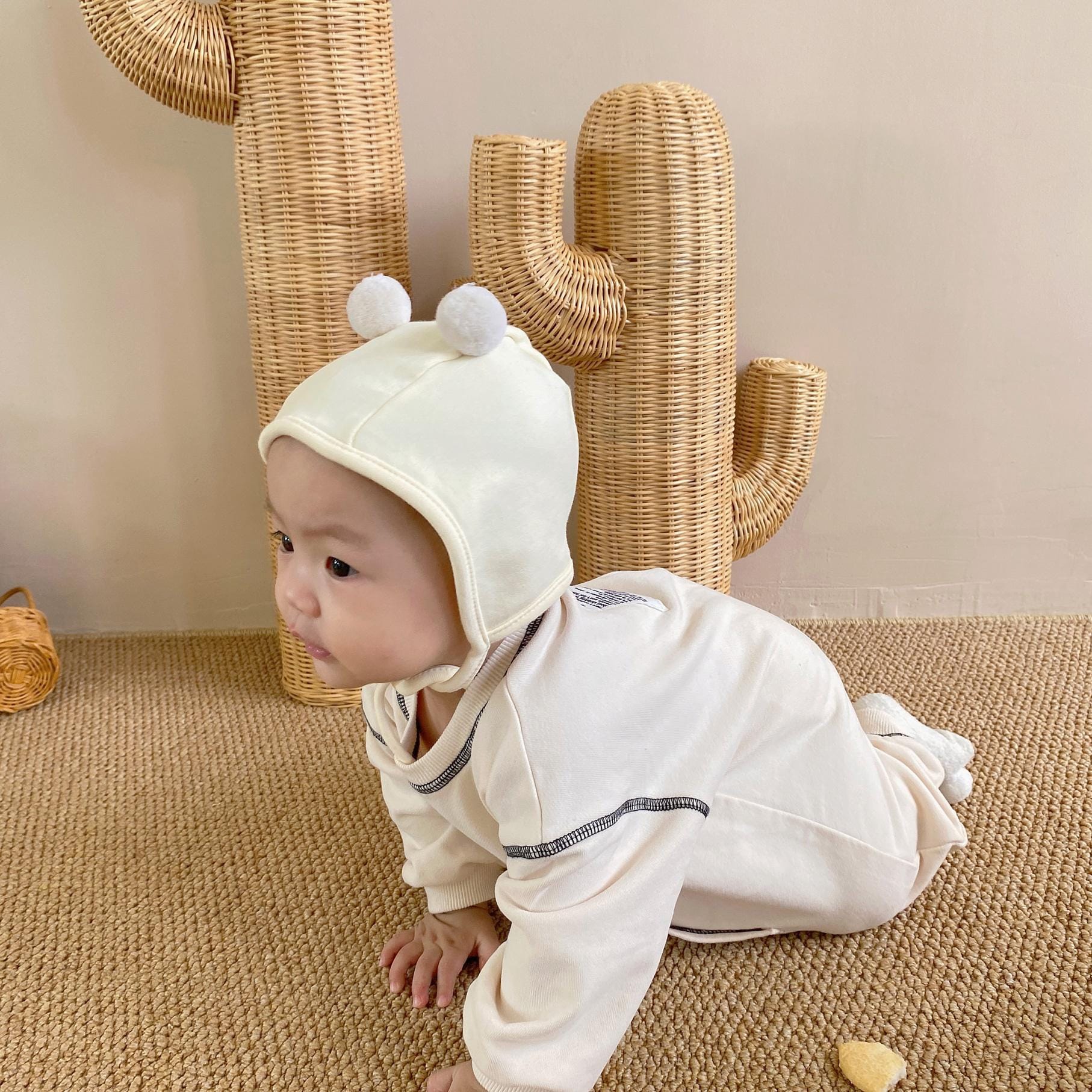 Stitch Jumpsuit ステッチ 長袖 ロンパース【mh0000385】 nozi. 長袖ロンパース