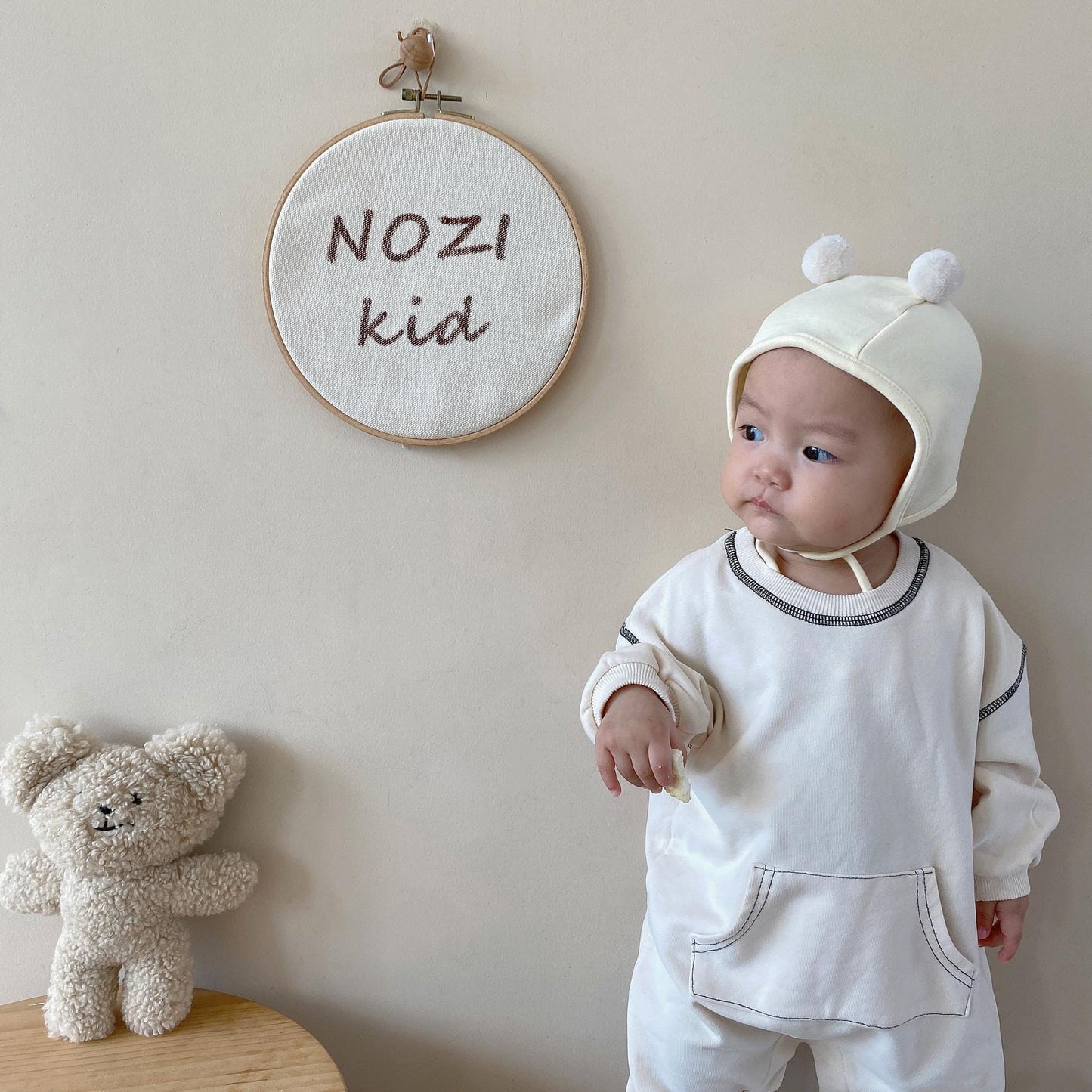 Stitch Jumpsuit ステッチ 長袖 ロンパース【mh0000385】 nozi. 長袖ロンパース