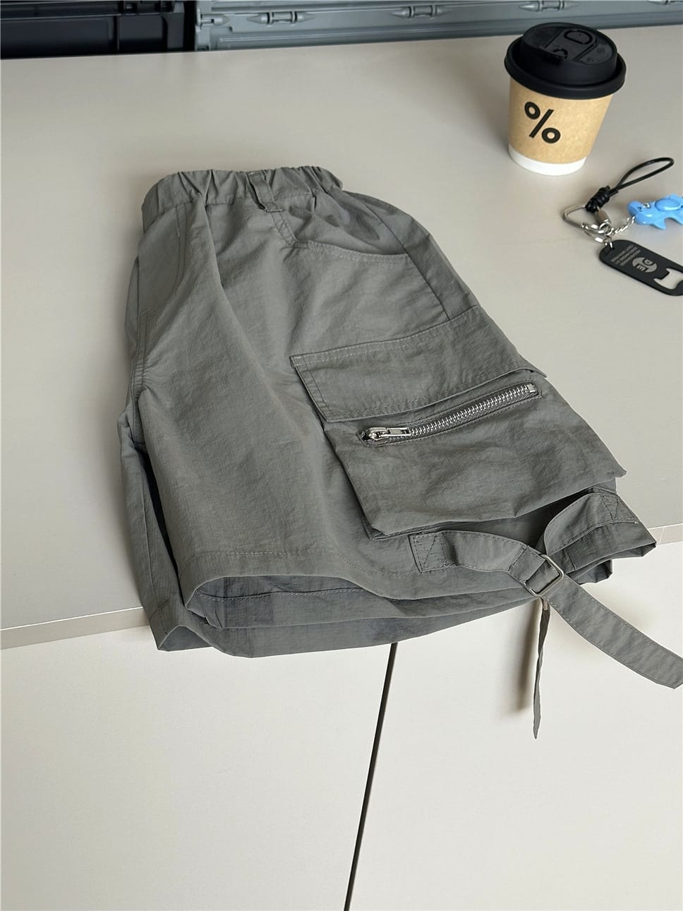 Strap Cargo Shorts ワークポケット ハーフパンツ【mh0012966】 snidols ハーフパンツ・ショートパンツ