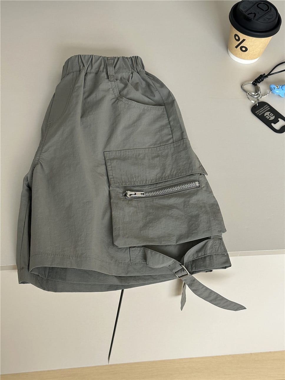 Strap Cargo Shorts ワークポケット ハーフパンツ【mh0012966】 snidols ハーフパンツ・ショートパンツ