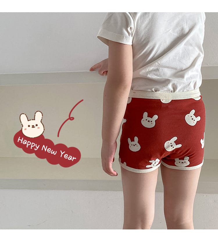 Strawberry Bear Printed Cotton Underwear ストロベリー ショーツ 下着 3枚セット【mh0013554】 mamahalo accessory 幼児用下着