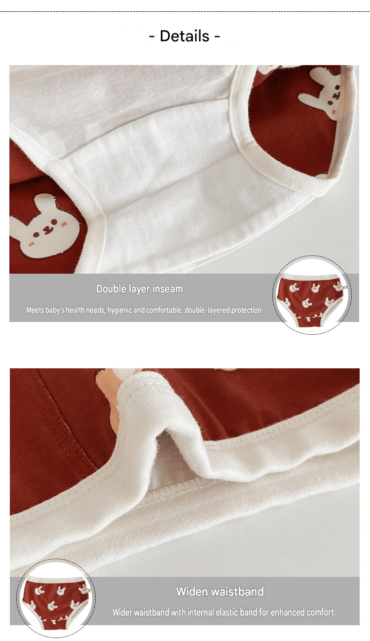 Strawberry Bear Printed Cotton Underwear ストロベリー ショーツ 下着 3枚セット【mh0013554】 mamahalo accessory 幼児用下着
