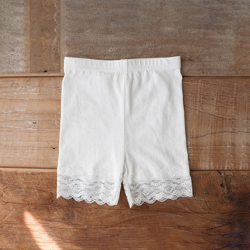 レギンスパンツ Beige / 90cm 裾レースアンダーショーツショートレギンスパンツ【mh0009626】