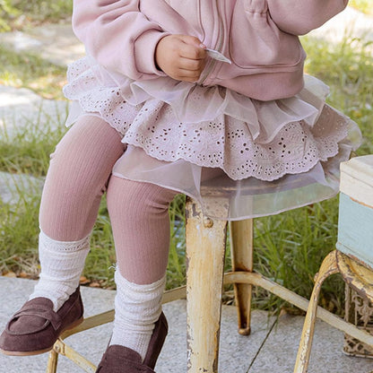 レギンスパンツ キッズパンツ チュチュチュールフリルスカートドッキングレギンスパンツ【mh0009056】