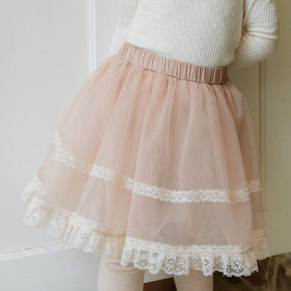 レギンスパンツ キッズパンツ ミドル丈チュールスカートドッキングレギンスパンツ【mh0009063】