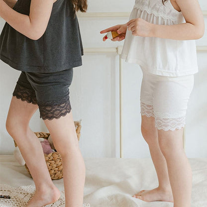 レギンスパンツ 裾レースアンダーショーツショートレギンスパンツ【mh0009626】