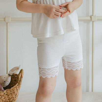 レギンスパンツ 裾レースアンダーショーツショートレギンスパンツ【mh0009626】