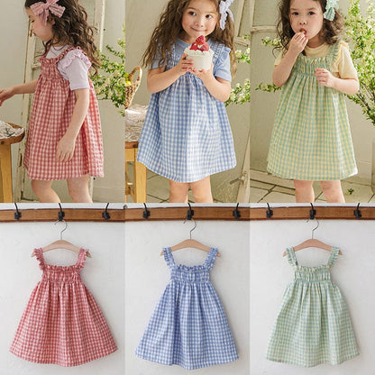 ノースリーブワンピース ギンガムチェックノースリーブワンピース【mh0009629】