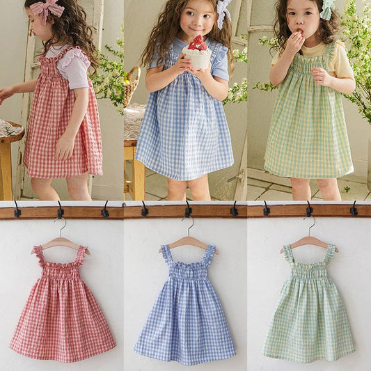 ノースリーブワンピース ギンガムチェックノースリーブワンピース【mh0009629】