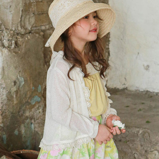 カーディガン・パーカー 縁取りレースシアーカーディガン【mh0009632】