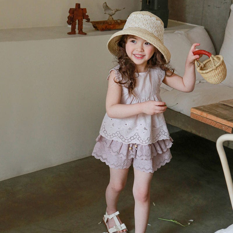 ハーフパンツ・ショートパンツ レースフリルサマーショートパンツ【mh0009634】