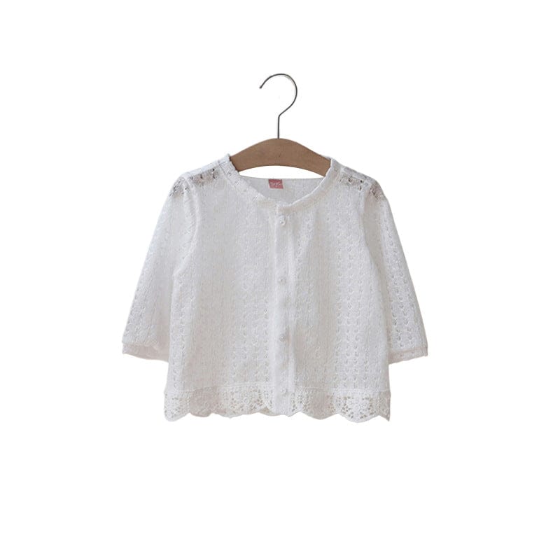 カーディガン・パーカー レースニット透かし編みカーディガン【mh0009637】