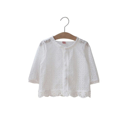 カーディガン・パーカー レースニット透かし編みカーディガン【mh0009637】