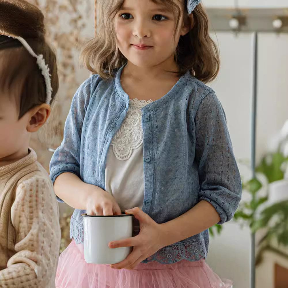 カーディガン・パーカー レースニット透かし編みカーディガン【mh0009637】