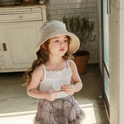 タンクトップ・キャミソール・ノースリーブトップス レースガーリーキャミソールトップス【mh0009638】