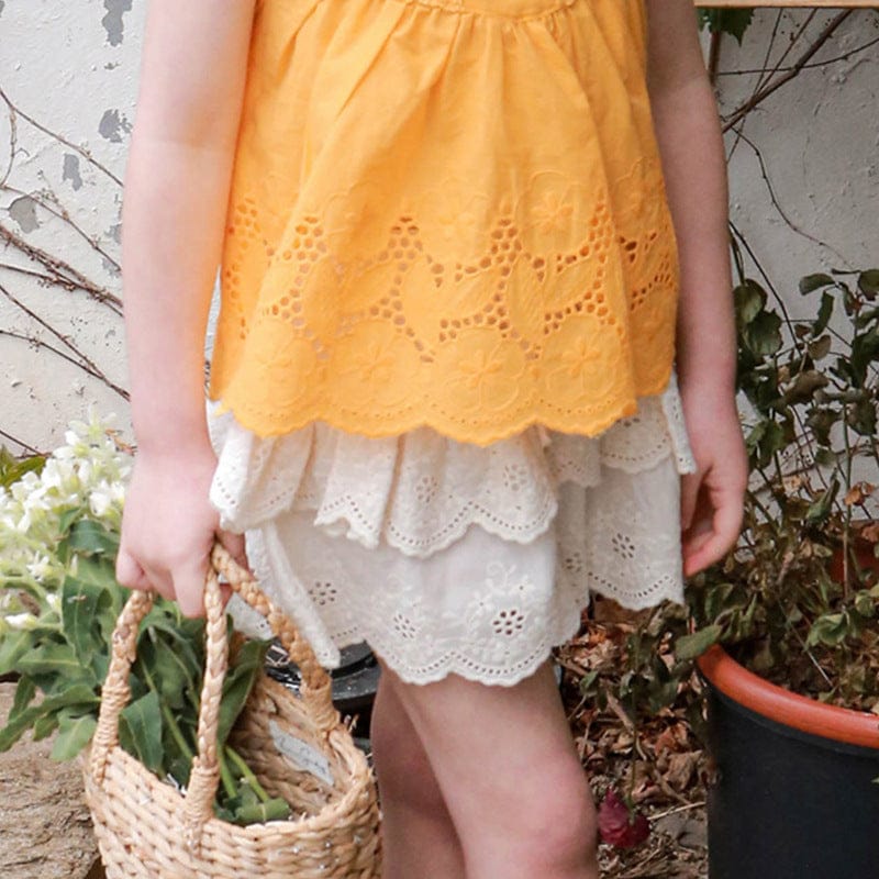 ハーフパンツ・ショートパンツ ダブルスカラップレースティアードショートパンツ【mh0009642】