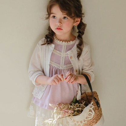 カーディガン・パーカー 裾レースシアーカーディガン【mh0009643】