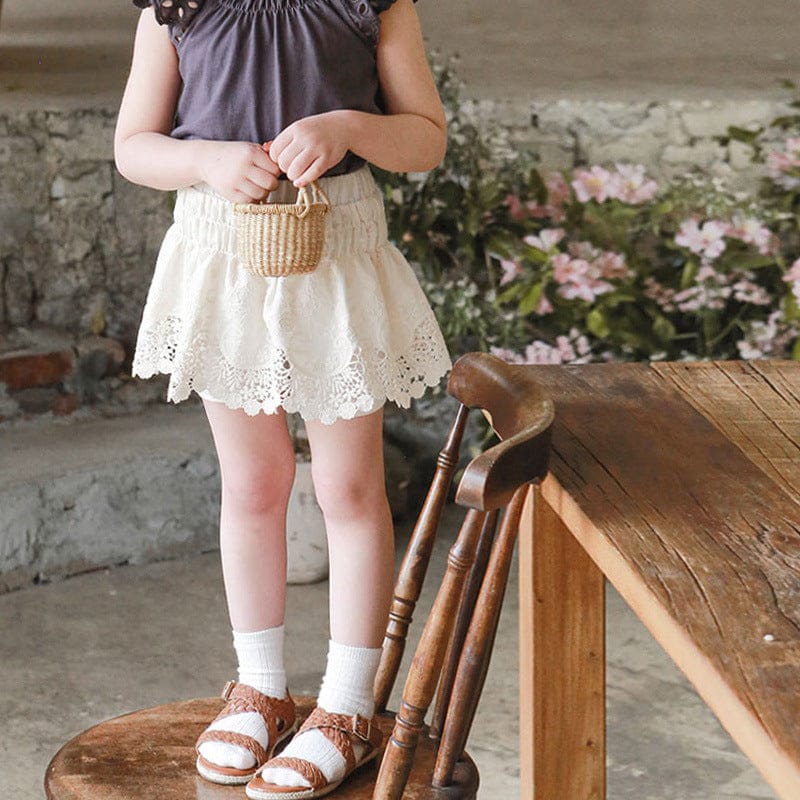 ハーフパンツ・ショートパンツ レースパンツインミニスカート【mh0009647】