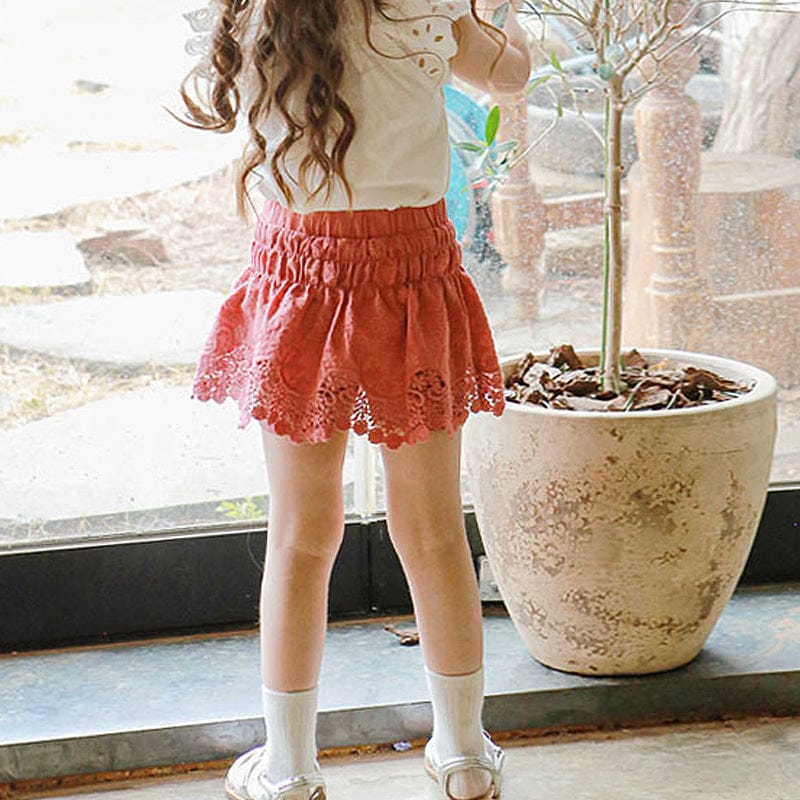 ハーフパンツ・ショートパンツ レースパンツインミニスカート【mh0009647】